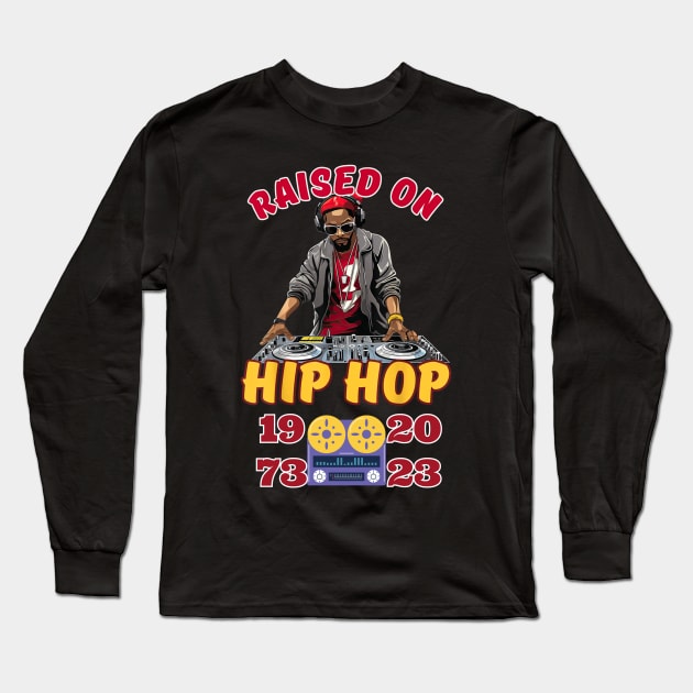 50 Years Hip Hop Vinyl Retro 50th Anniversary Celebration Long Sleeve T-Shirt by Mega-st